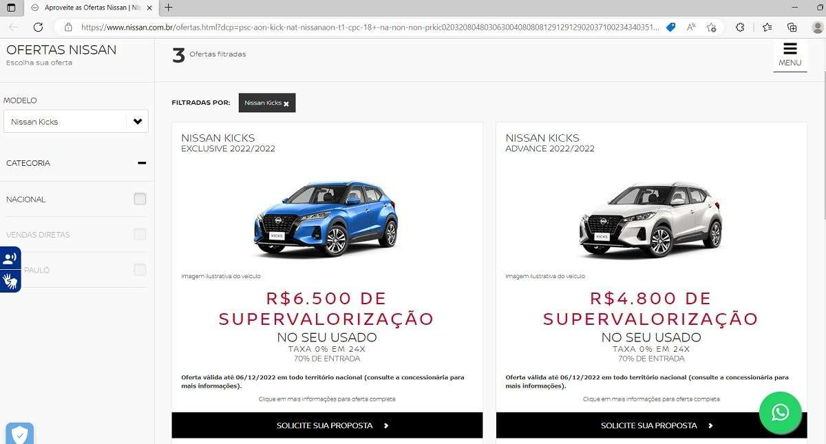 Confira as ofertas da Japan para outubro: Nissan Zero, Parcelas Zero