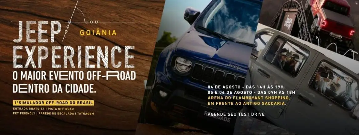Jeep Experience terá etapa em Goiânia
